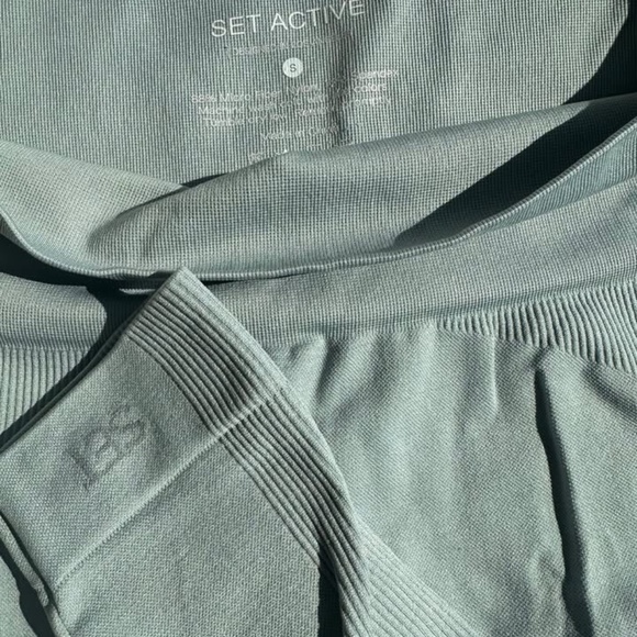 SET Active Blue Ribbed Activewear Set - Picture 4 of 4